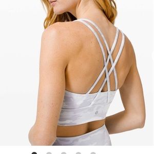 Lululemon Energy Longline Bra - rare Incognito Camo Alpine White Multi color